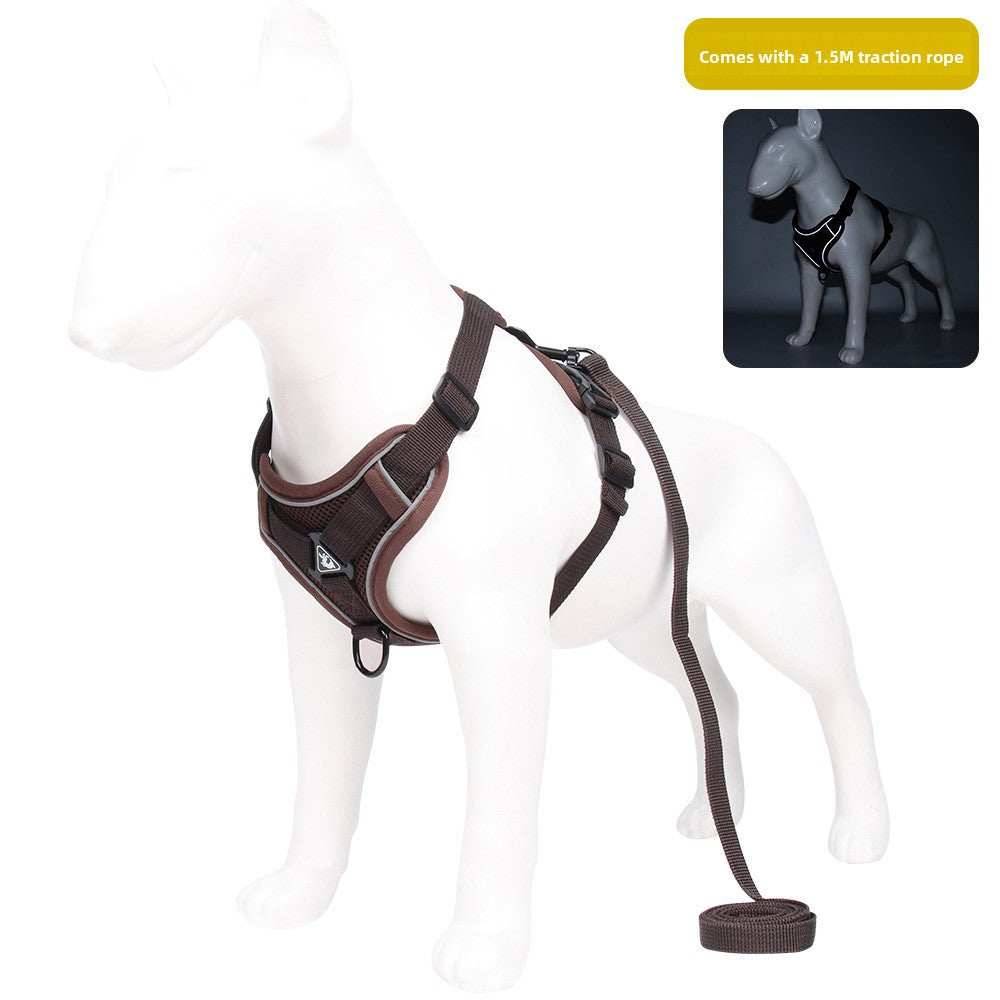 Reflective breathable mesh cat harness vest, 4 sizes available