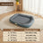 Waterproof leatherette oval dog bed in coffee orange
