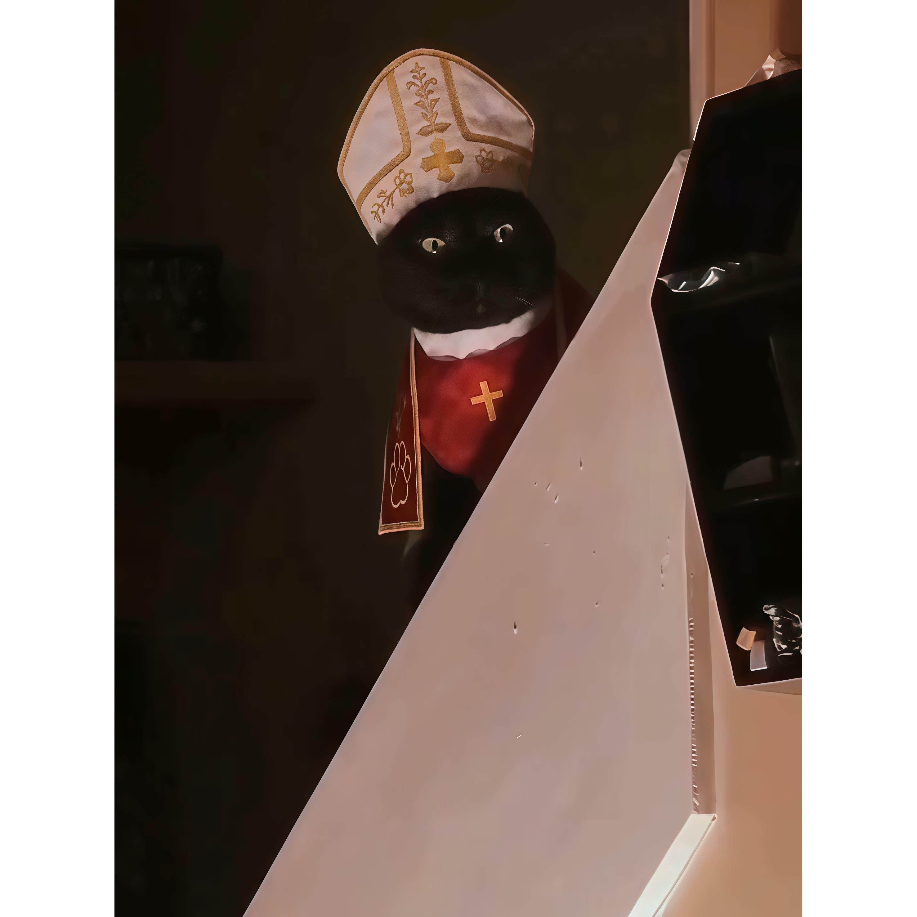 Gangster style suit pet costume with a matching hat