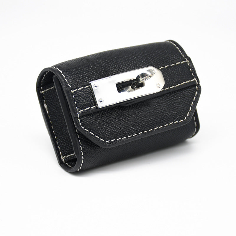 PU leather dog collar and lead in apricot with bag holder