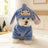 Fleece lined animal costume hoodie for dogs and cats in Little Donkey, front view