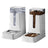 Self-refilling pet food feeder with stainless steel bowl in white, photo 5