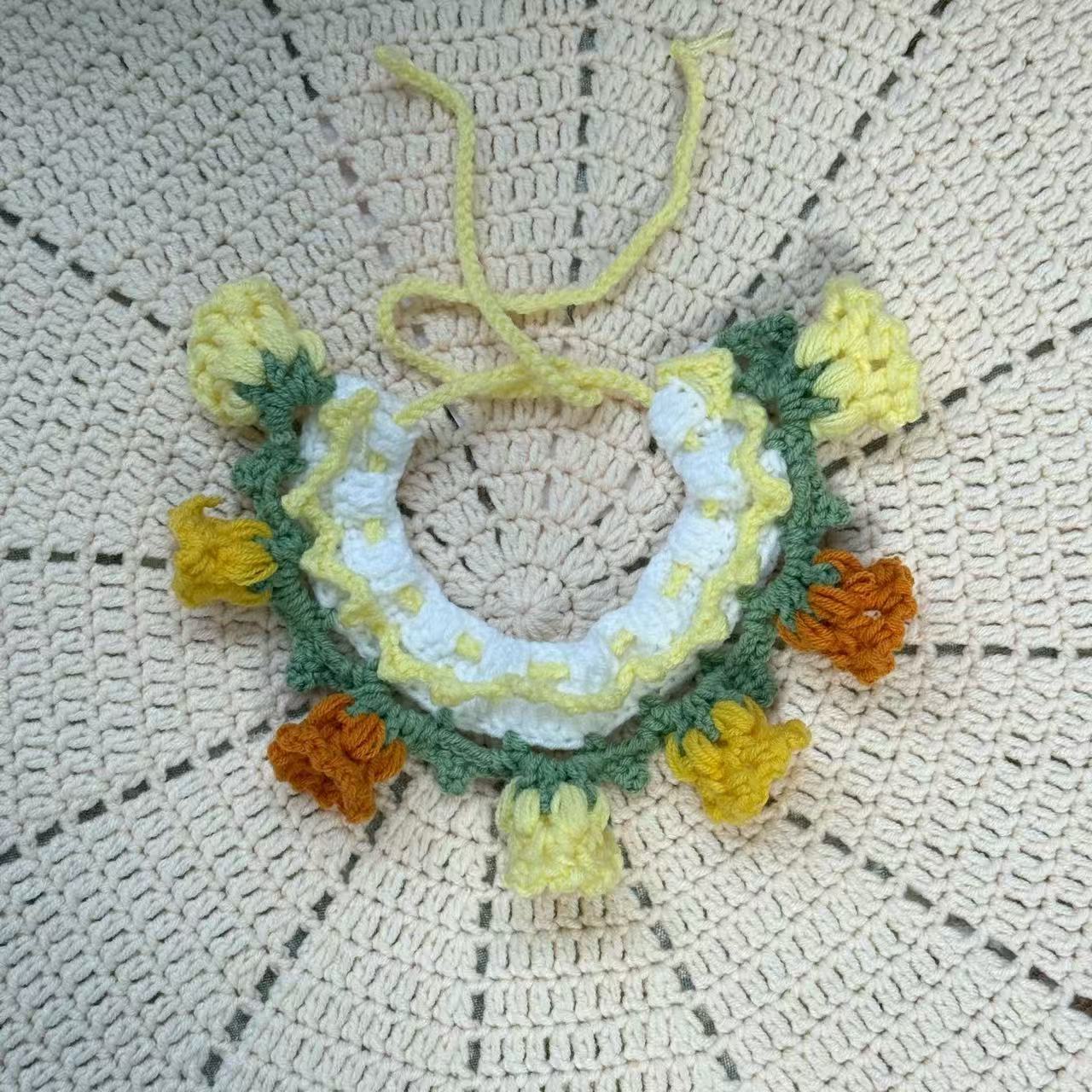 Hand knitted pet hat and collar scarf for dogs and cats, image 13