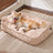 Square or Round Pet Nest Bed, Thick Washable Cushion for Winter