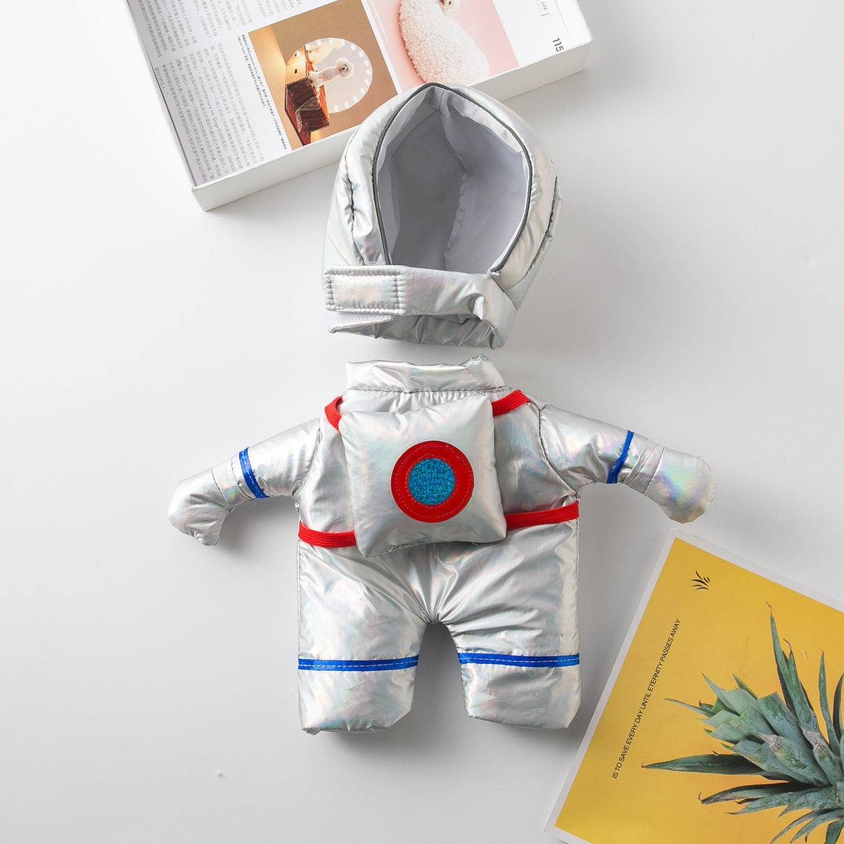 Astronaut space suit costume for dogs and cats, in Silver Space Suit, image 4