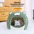 Egg shaped cloud pet nest in soft green cloth, product image 1