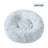 Plush round padded dog and cat bed in Gradient Grey