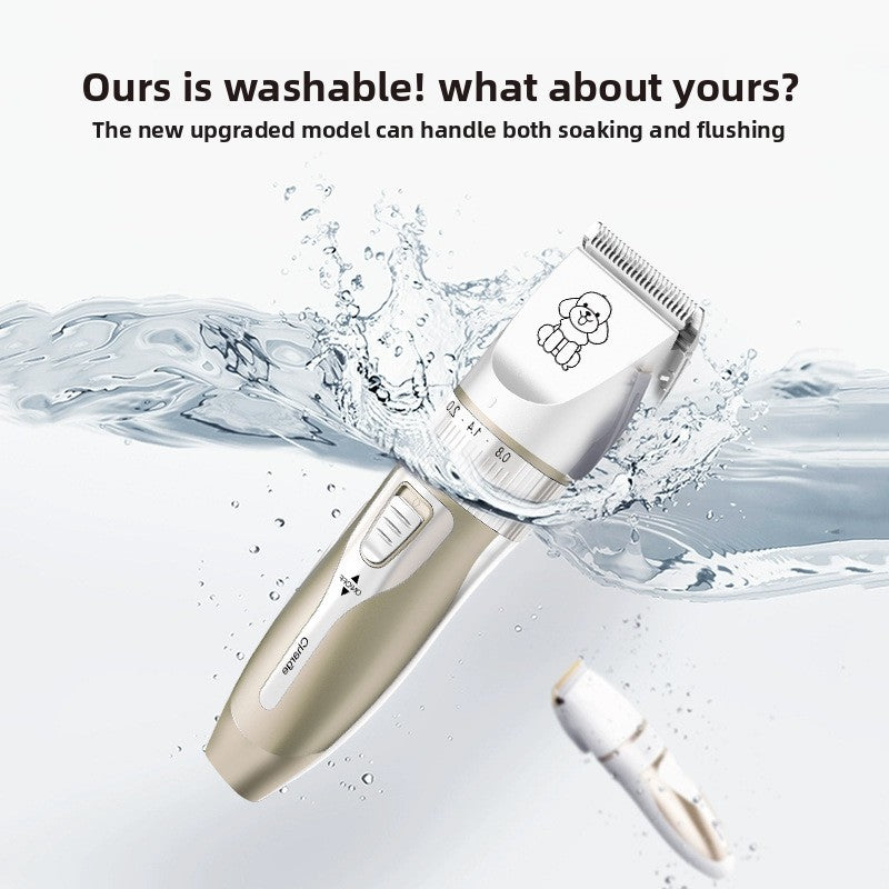 Cordless Pet Hair Clipper Kit with Thick Steel Blade and Comb