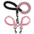 Tangle free twin dog lead shown in bright colour options