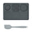 Square green lick mat with scraper for cats and dogs