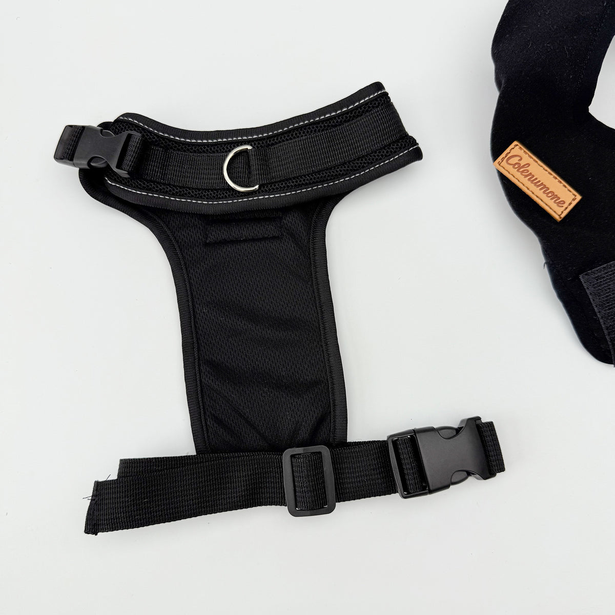 Black reflective anti-escape dog harness with headwear, product image 4