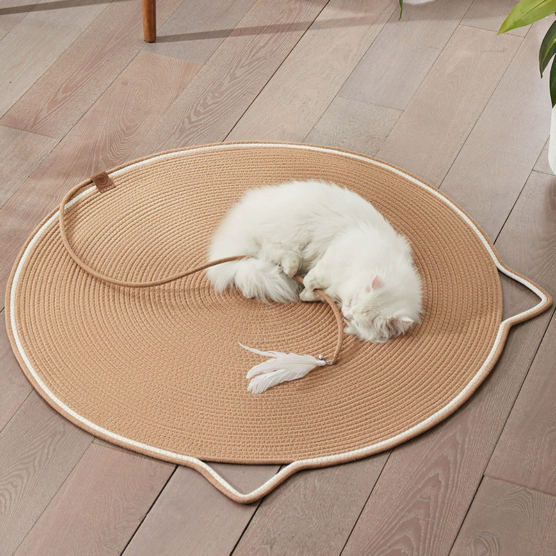 Woven rope cat scratching bed and round nest, photo 2 of 5