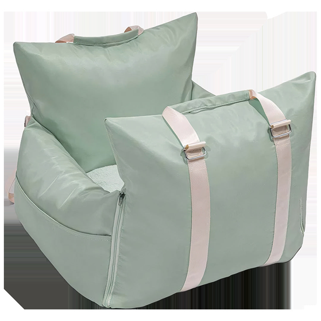 Waterproof Dog Car Seat Bed, Cooling Ice Silk Travel Kennel