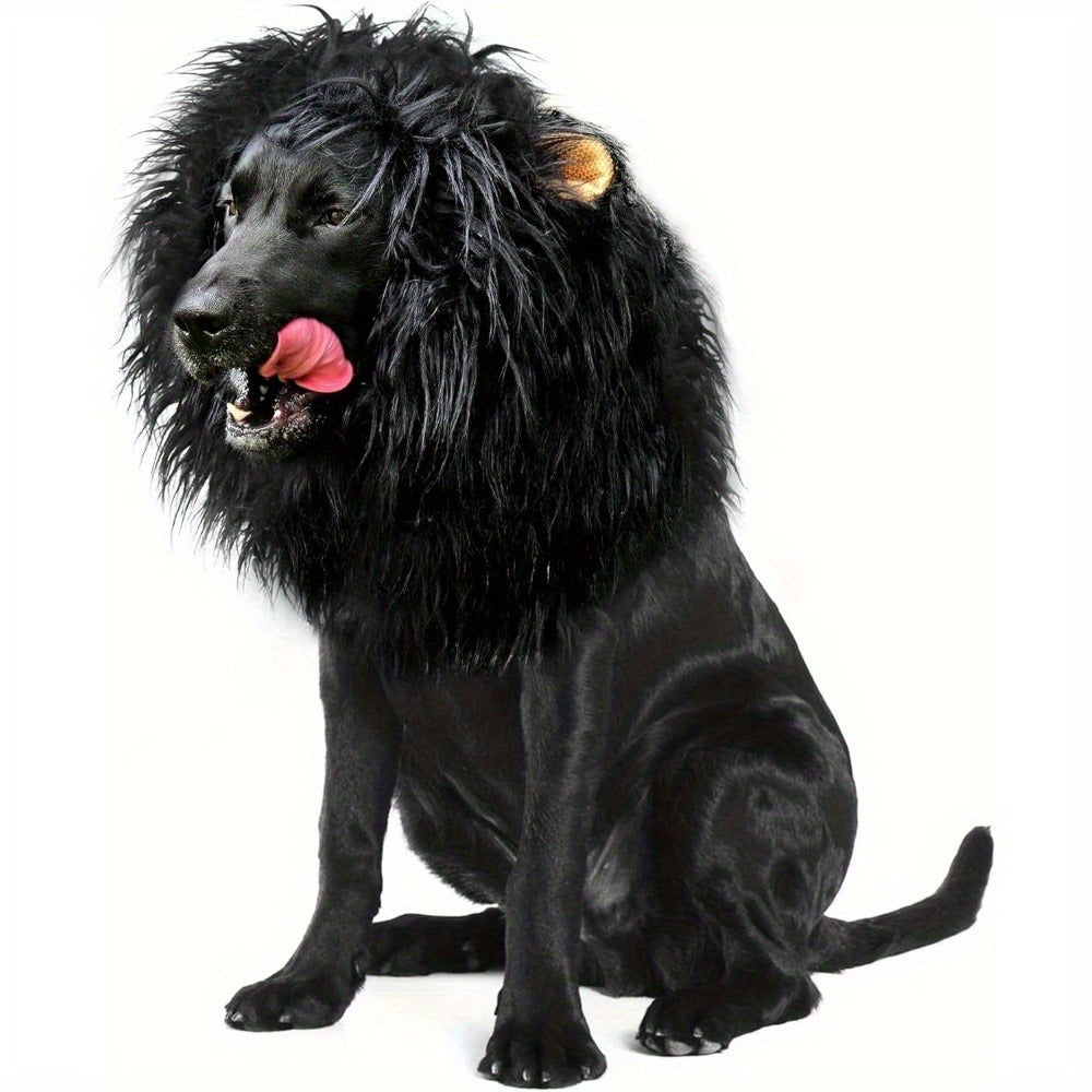 Lion mane wig hat for dogs and cats, available in 3 colours, image 1