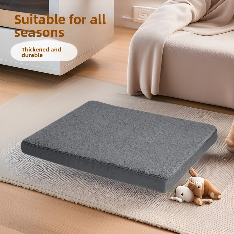Memory foam dog bed mat with washable cover
