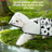 Waterproof rain poncho for small dogs in Yellow Puppy, close-up detail