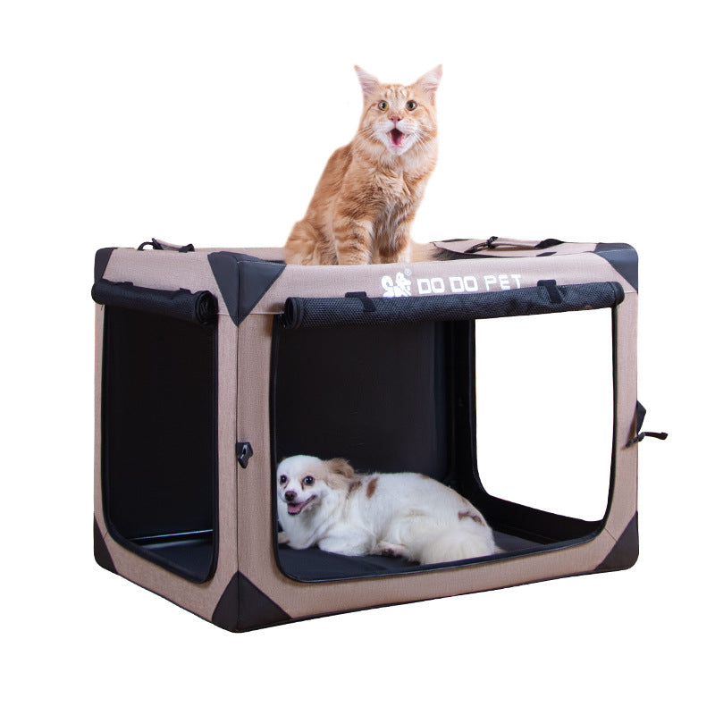 Foldable car pet crate for dogs and cats, detail photo 4