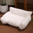 Grey plush pet sofa bed with raised sides for cats and dogs, photo 15