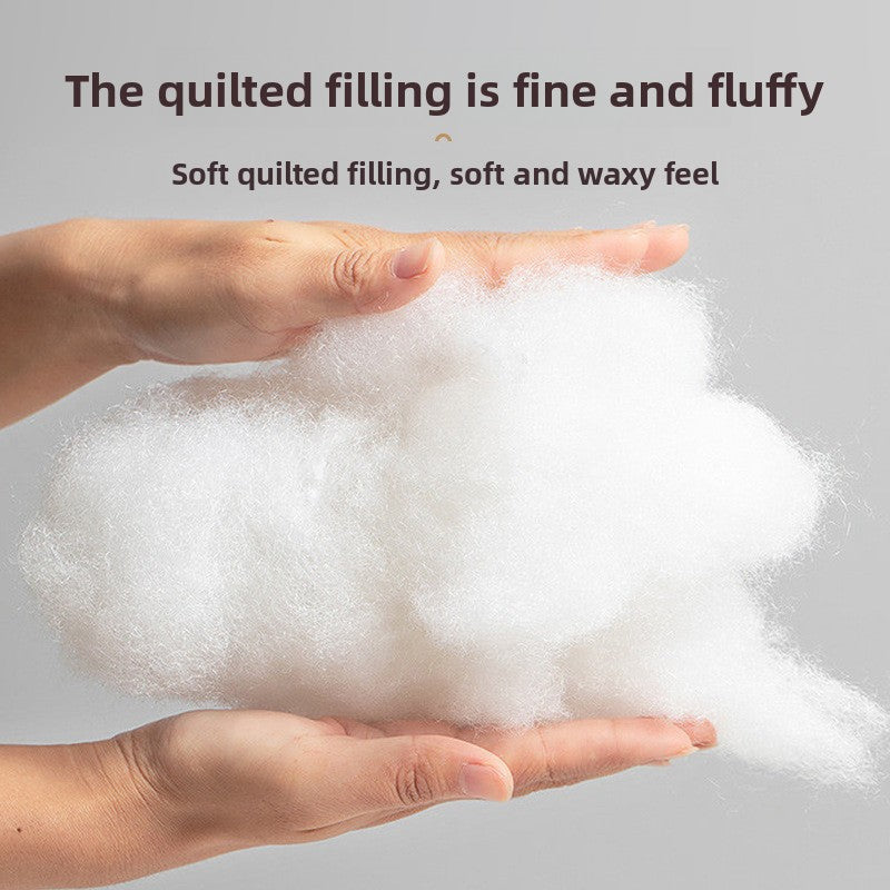 Ice silk pet cooling mat on a sofa, close-up detail view