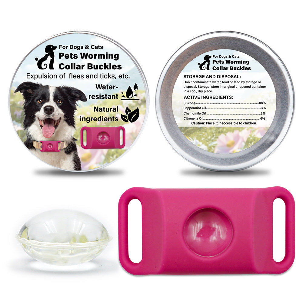 Pet Cat Dog Button Silicone Collar