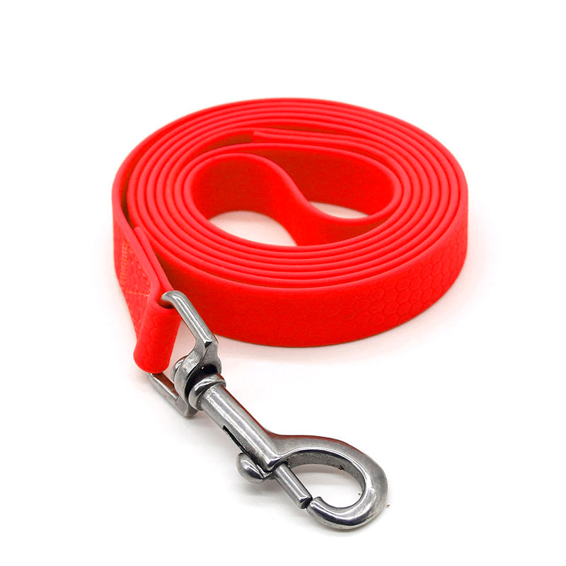 PVC coated waterproof 3m dog training lead in light blue