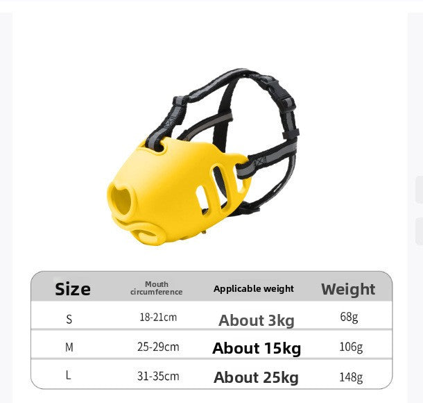 Reflective dog muzzle with heart pattern and adjustable strap, product image 9