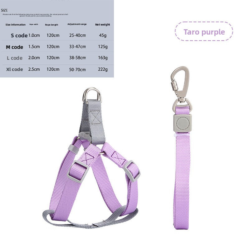 No pull dog harness and lead set in blue polyester