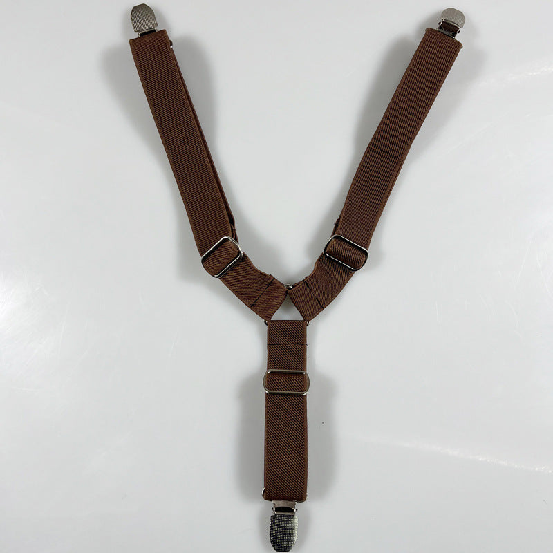 Adjustable elastic dog diaper suspender strap in plaid pattern, view 17