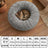Grey bear paw shaped round plush pet bed, view 50