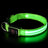 Waterproof LED fibre optic dog collar in Blue, top view