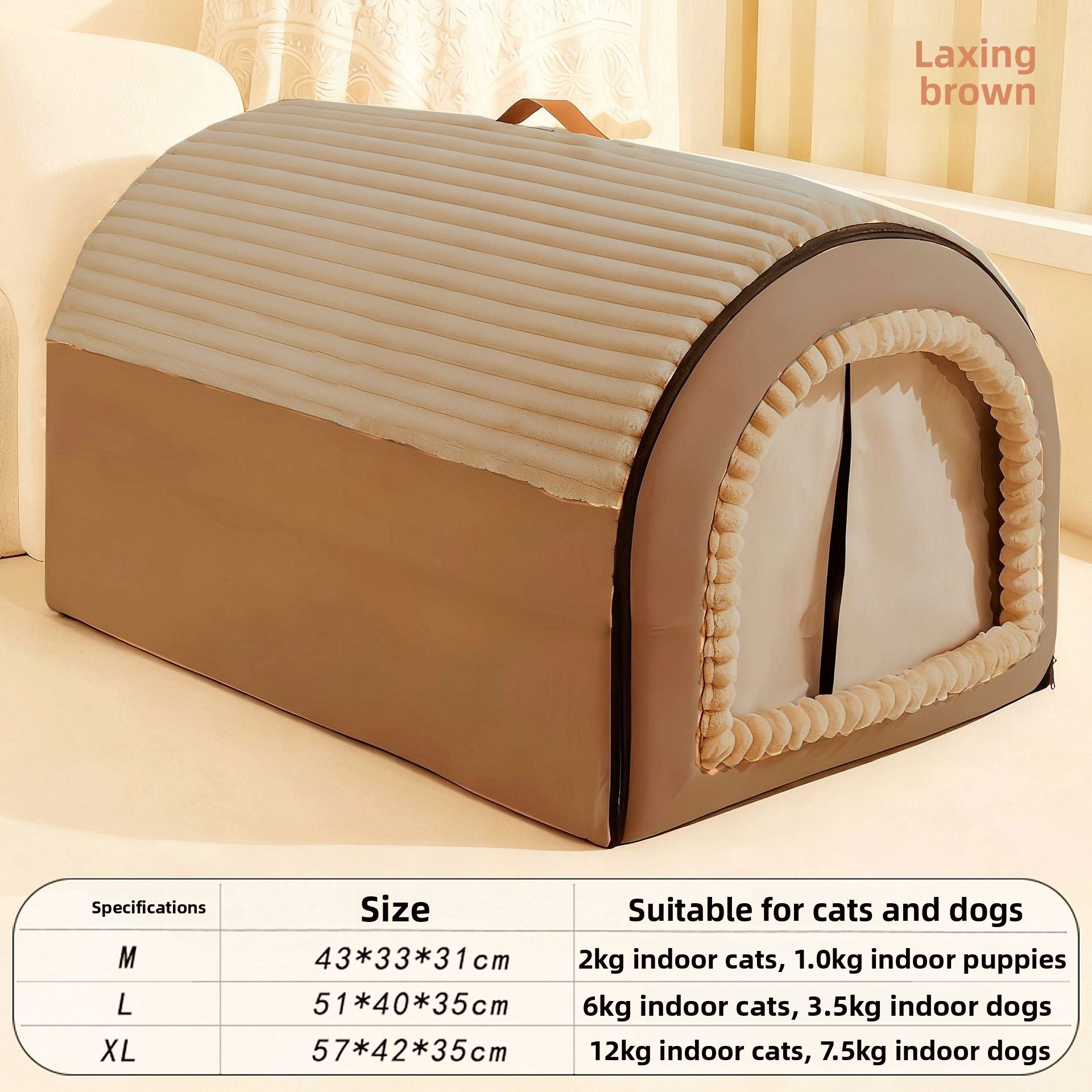 Grey enclosed pet house tent with door curtain, view 20