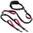 Hands-free double dog lead with bungee buffer, ideal for everyday use