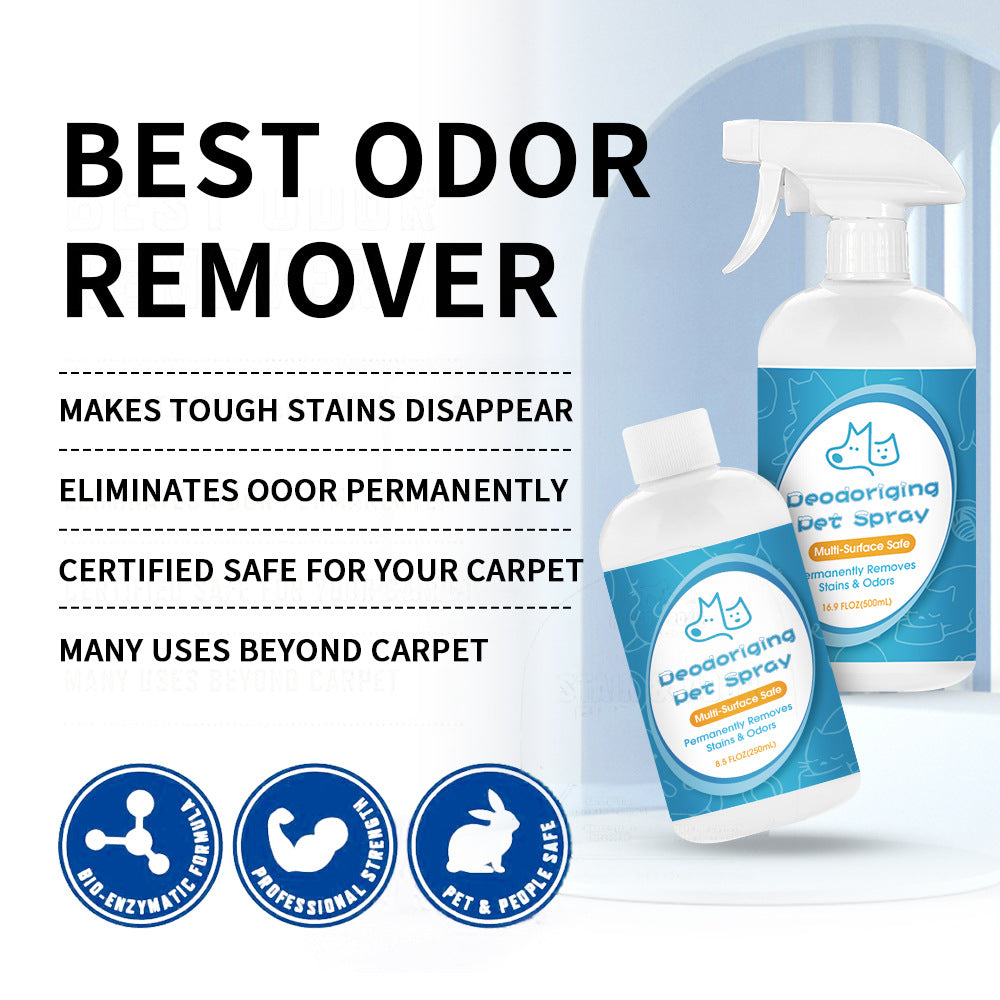 Enzyme Pet Odour Remover Spray for Bedding, Carpets and Sofas