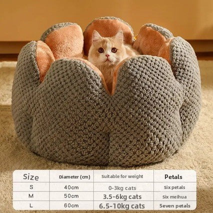 Green cactus shaped flannel cat bed, view 2