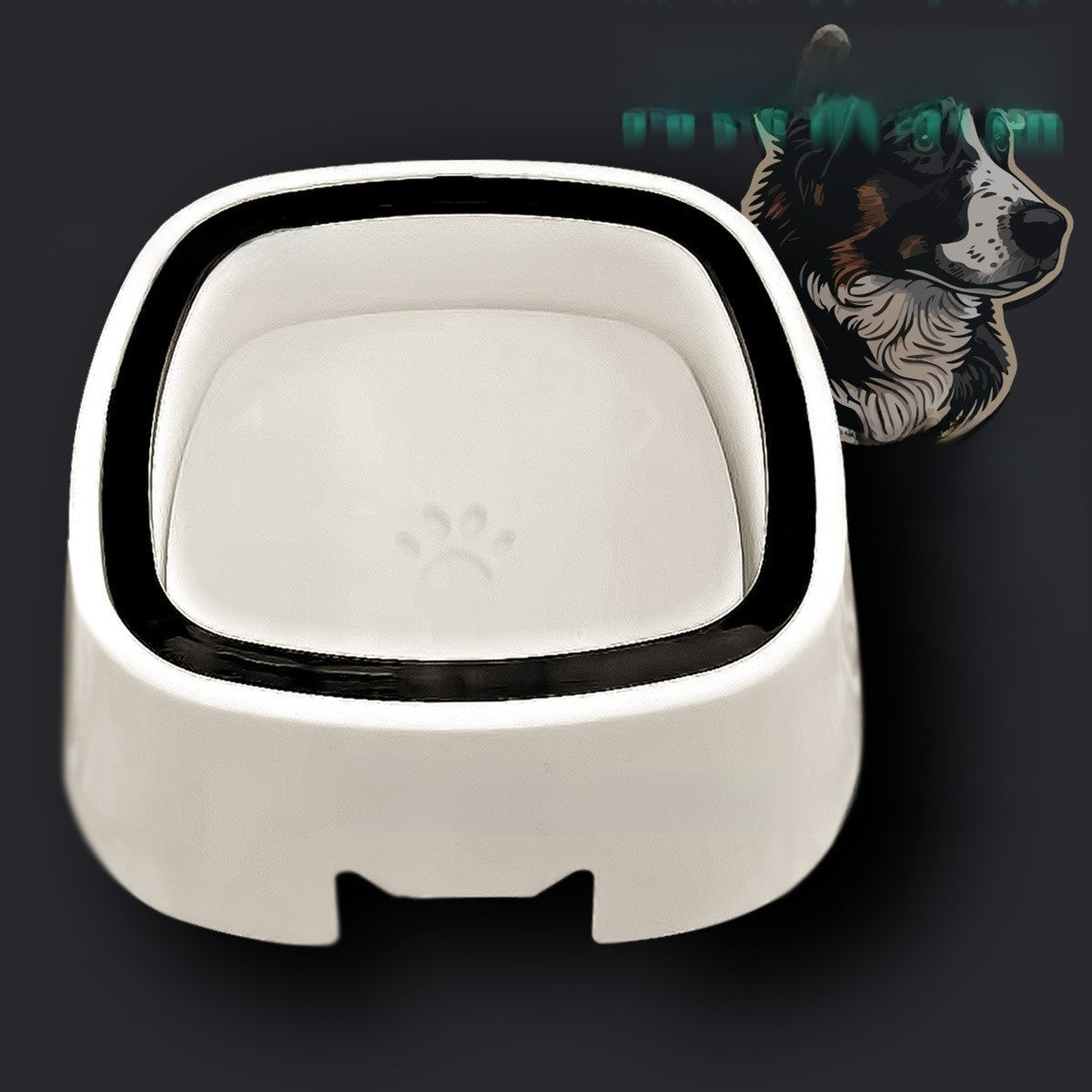 Automatic Pet Water and Food Bowl in White PP Plastic with Removable Parts for Small Pets