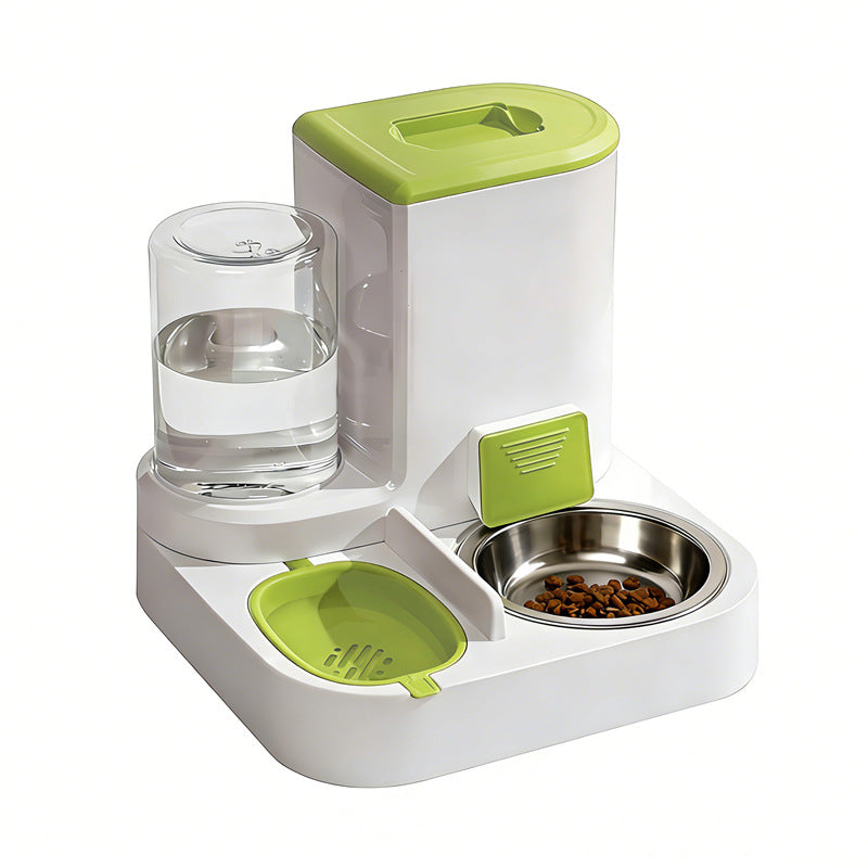 Automatic Pet Feeder and Water Dispenser for Pets with Optional Steel or Ceramic Bowl