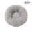 Round plush donut bed for dogs and cats in Light Grey, size 80cm Diameter