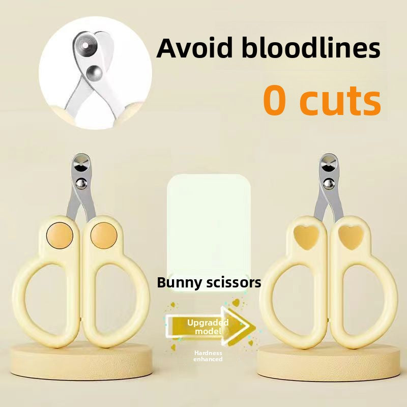 Blunt Tip Stainless Steel Nail Scissors for Cats and Small Pets