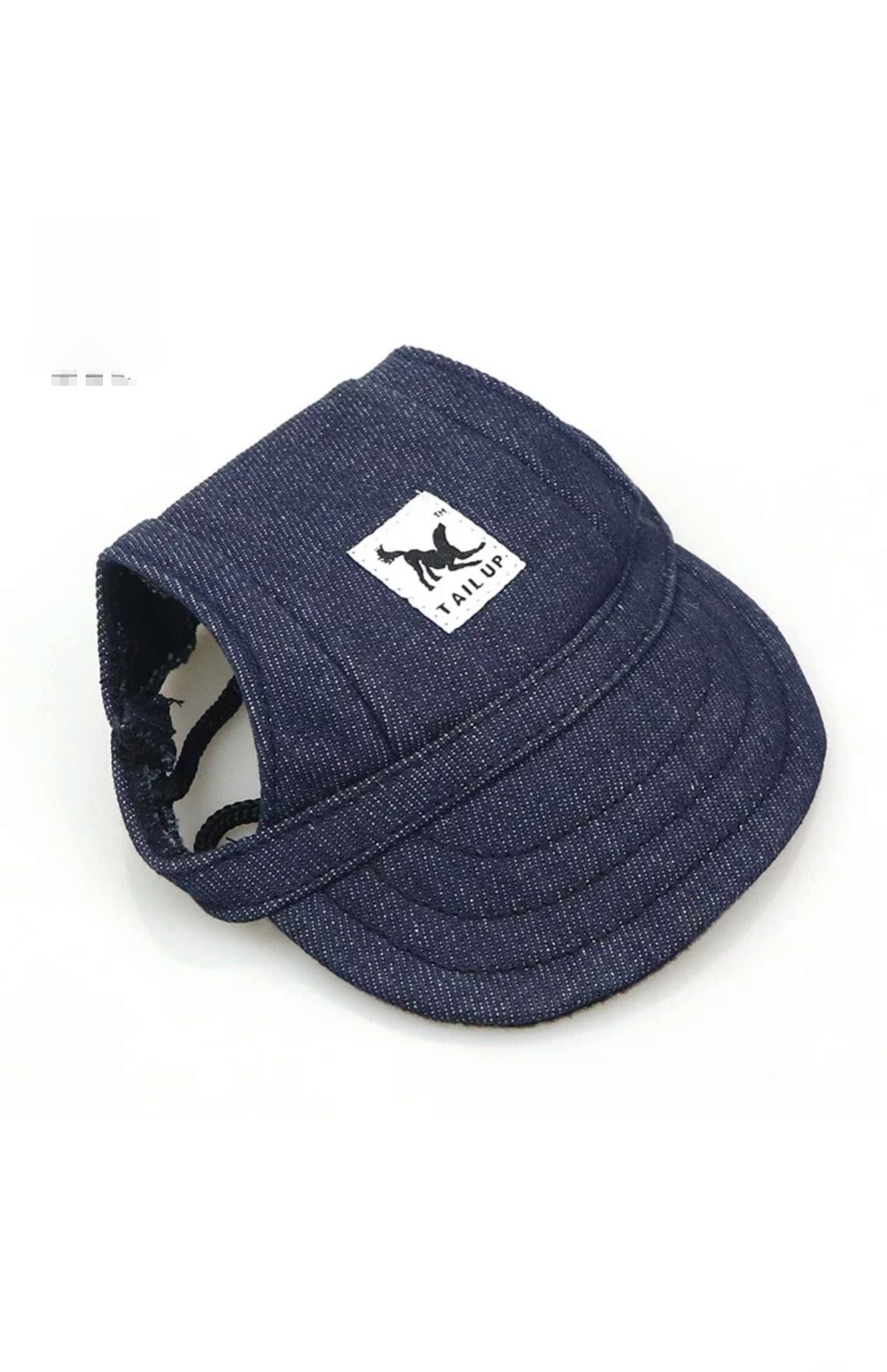 Canvas dog baseball cap for sun protection in Mesh Black, top view
