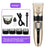 Cordless Pet Clipper Kit with Guide Combs, Scissors and Nail File