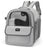 Grey Oxford cloth pet carrier backpack for small dogs, photo 6