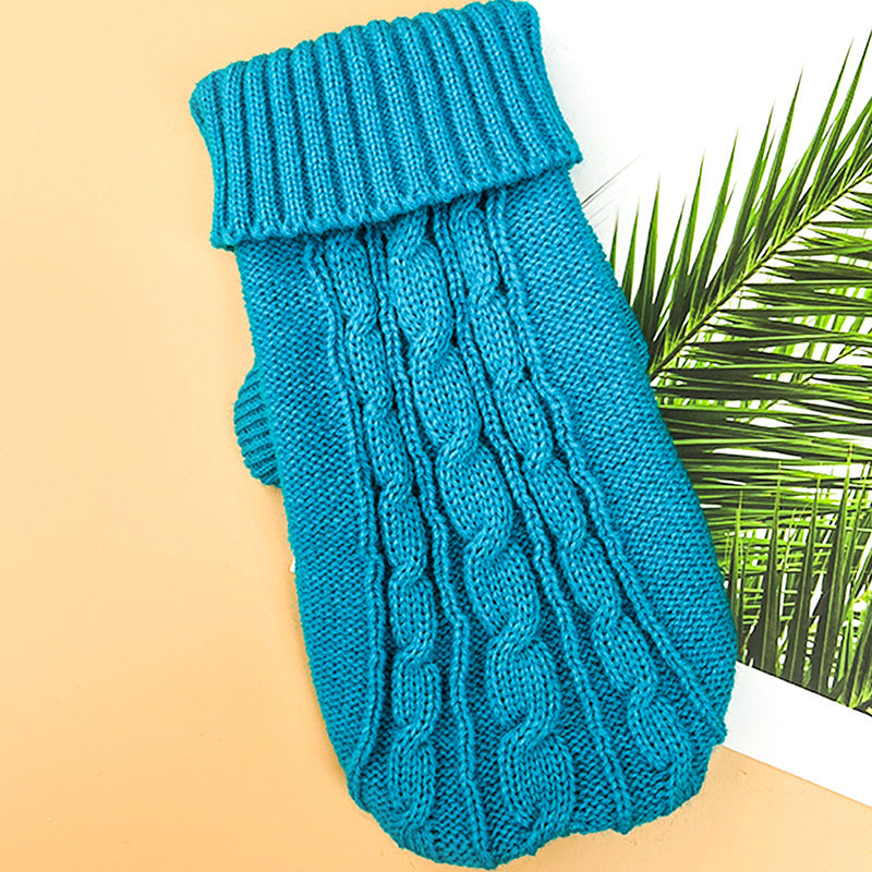 Thick acrylic cable knit dog jumper, available in 13 colours, image 50