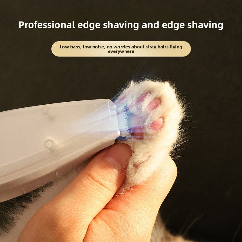 Pet Hair Trimmer with Built-In Vacuum, Quiet Cordless Grooming Kit