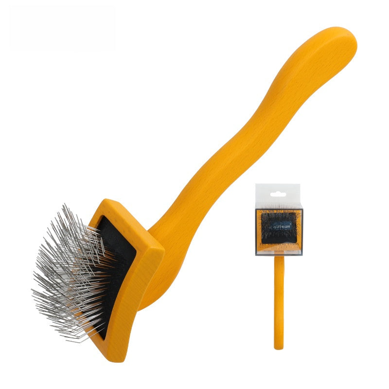 Wooden Handle Pet Grooming Comb for Dogs, Detangling Tool