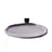 Raised round desk cat bed with grey faux fur on stand, view 7