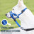 Adjustable nylon dog muzzle in orange with buckle strap