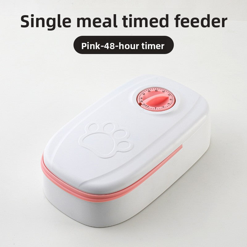 Timed Automatic Pet Feeder with Dry and Wet Food Compartments for Dogs and Cats