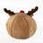Beige reindeer shaped pet den tent with removable mat, view 3