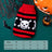 Christmas and Halloween knitted dog jumper in Christmas Text, showing size and shape