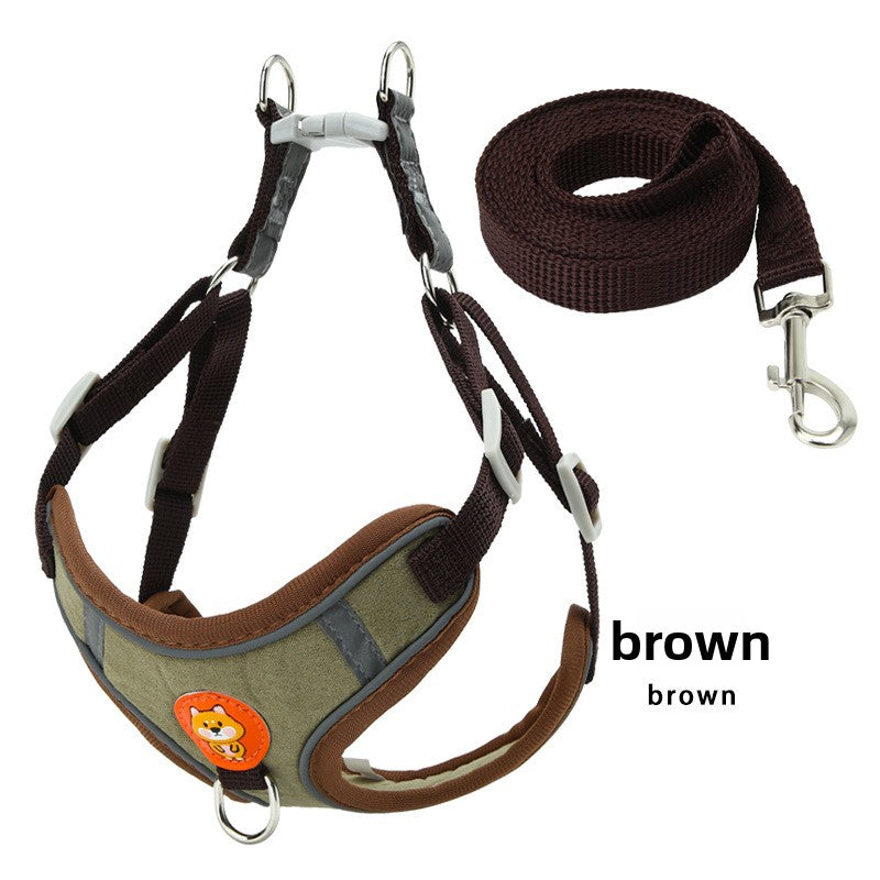 Reflective vest harness and lead for small dogs in 6 colour options